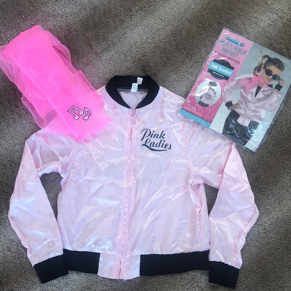 Girls Pink Ladies Costume